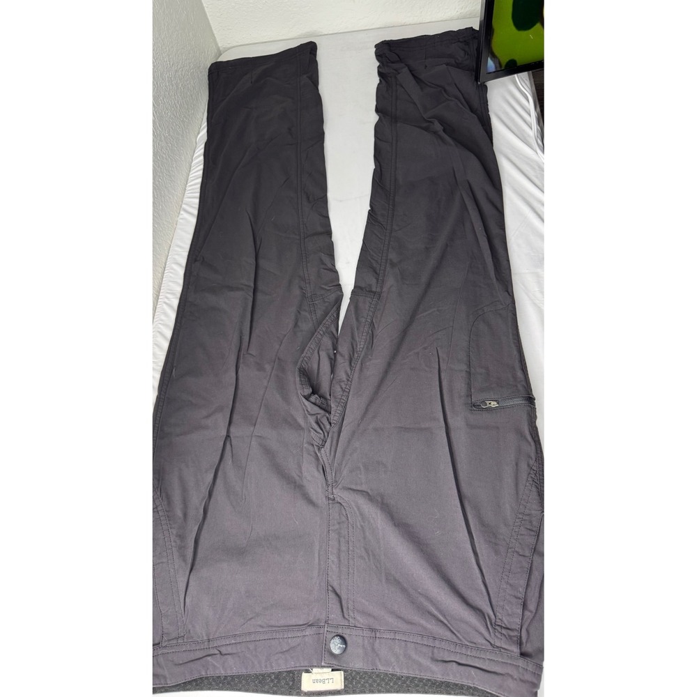 LL Bean Vista Camp Pants Womens 12 Tall Gray Hiking Outdoor Lightweight Straight